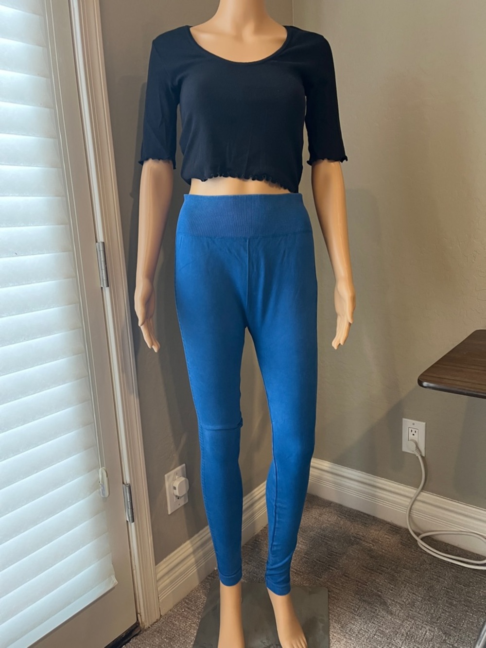 Nikibiki Blue High-Waist Leggings OS